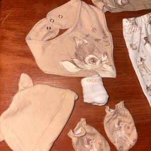 Disney Bambi Infant Set in Beige and White